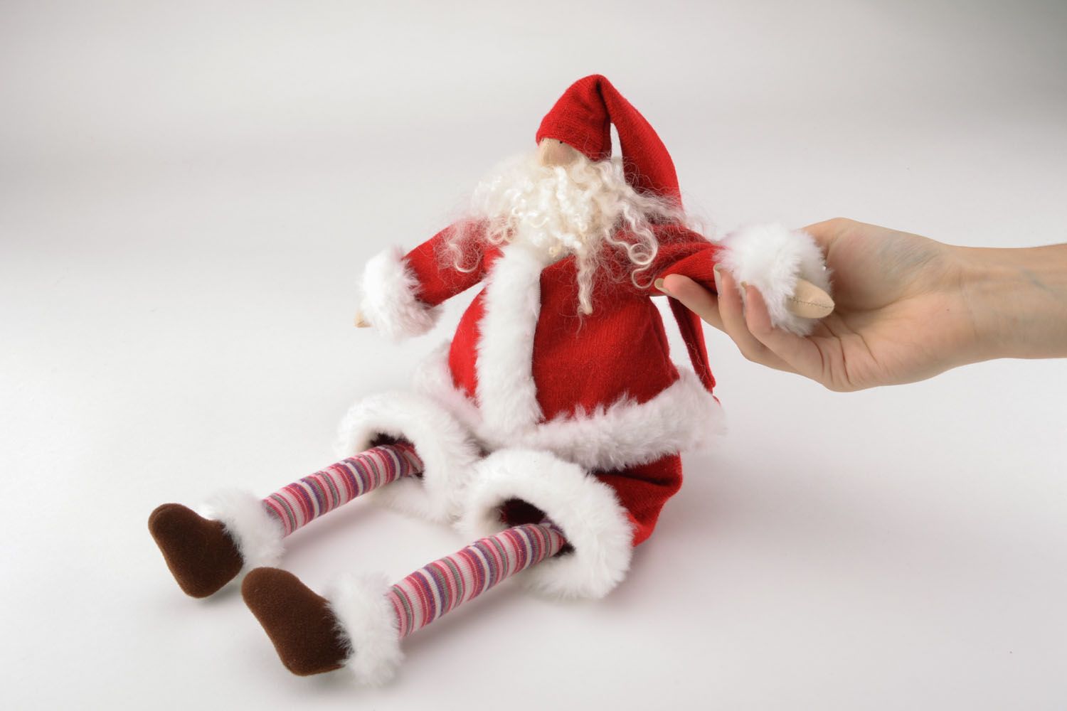 Textil Puppe Weihnachtsmann foto 4