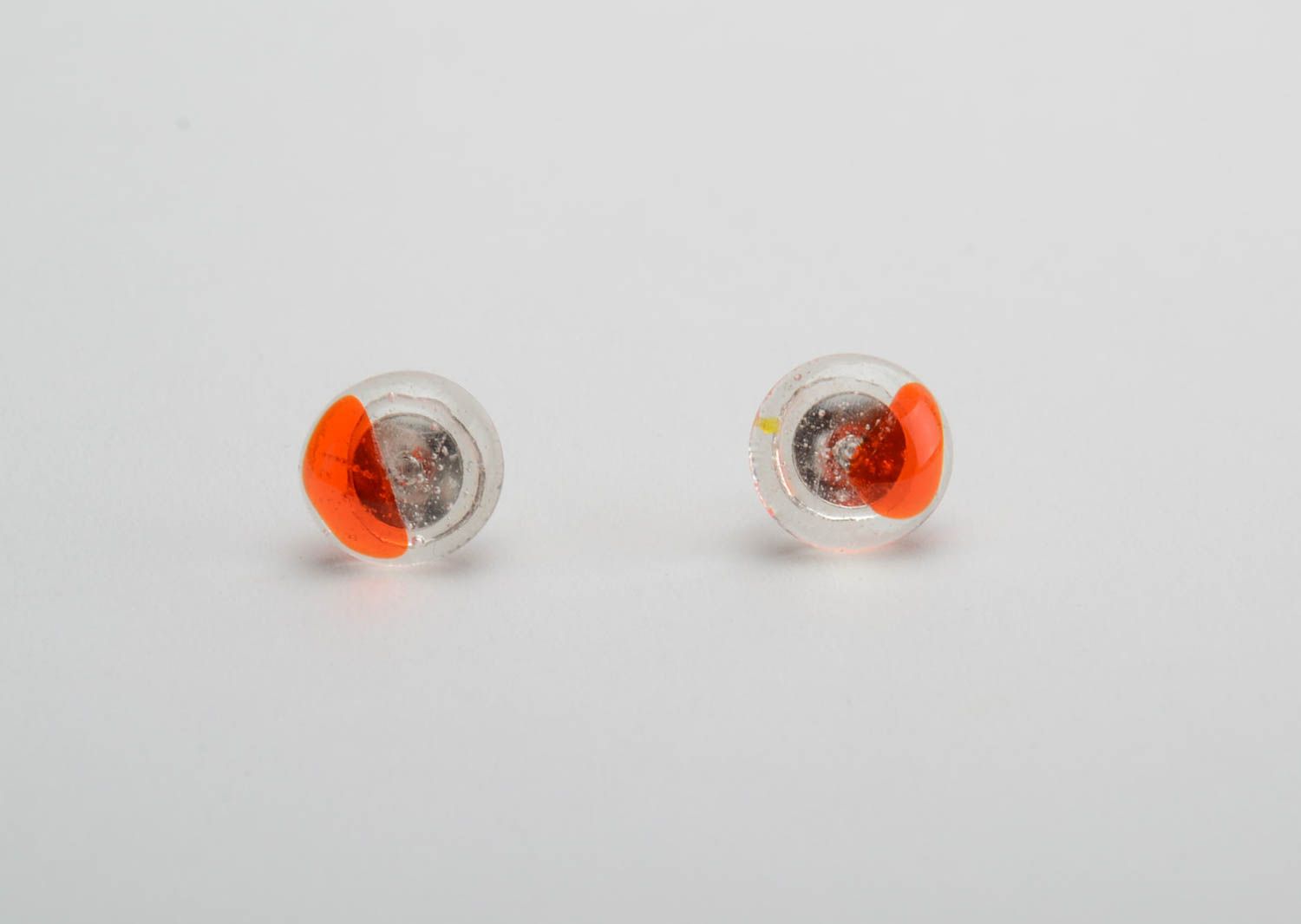 Boucles d'oreilles en verre faites main originales pratiques puces bijoux photo 5