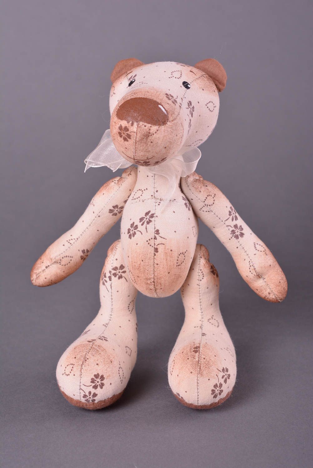 Peluche ours faite main Jouet mou pour enfant Décoration chambre enfant photo 2