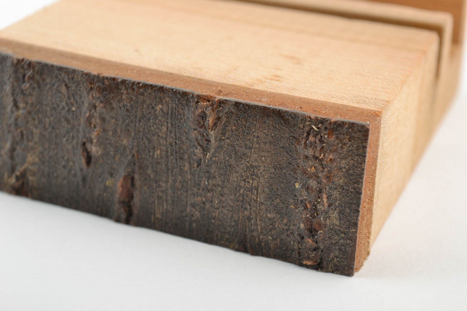 Brauner handmade Handyständer Holz kompakt schön ungewöhnlich bequem stilvoll foto 5