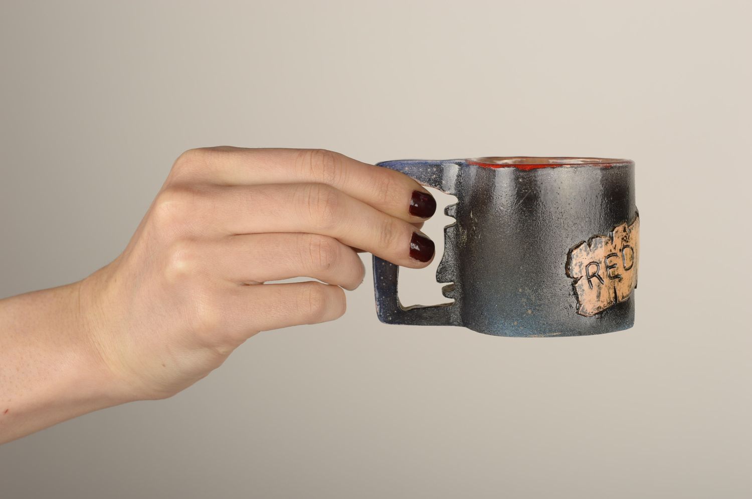 Tasse céramique fait main Mug original forme intéressant Vaisselle design photo 1