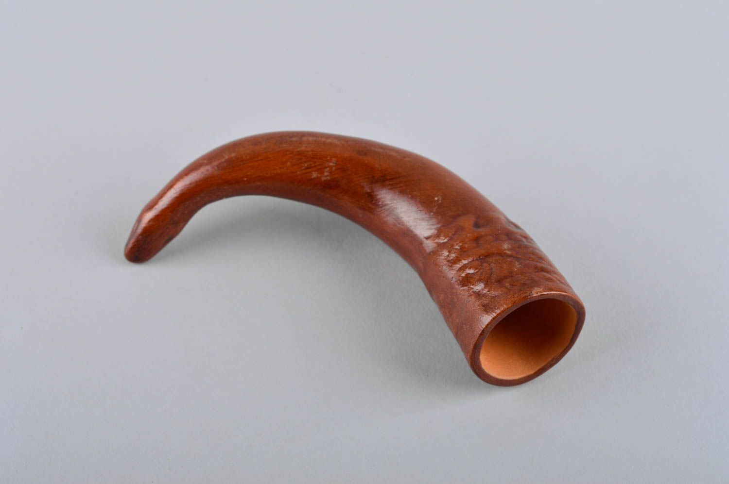 Ceramic handmade ware designer horn cup stylish horn for beverages art pottery photo 2