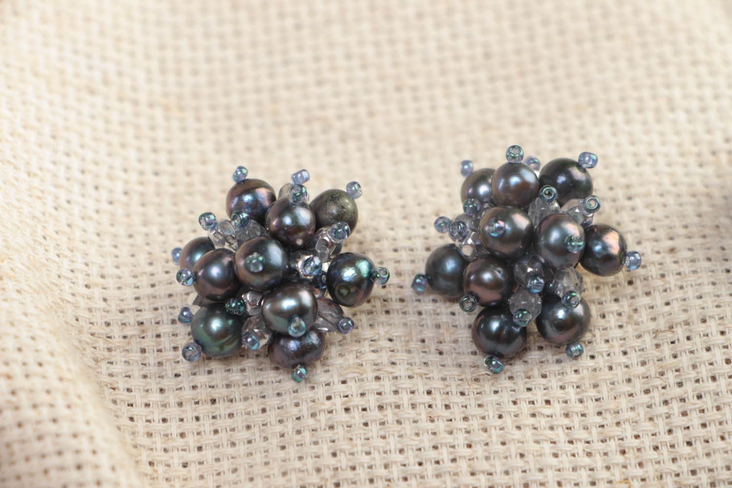 Beautiful handmade beaded earrings clip on earrings fashion tips small gifts photo 1
