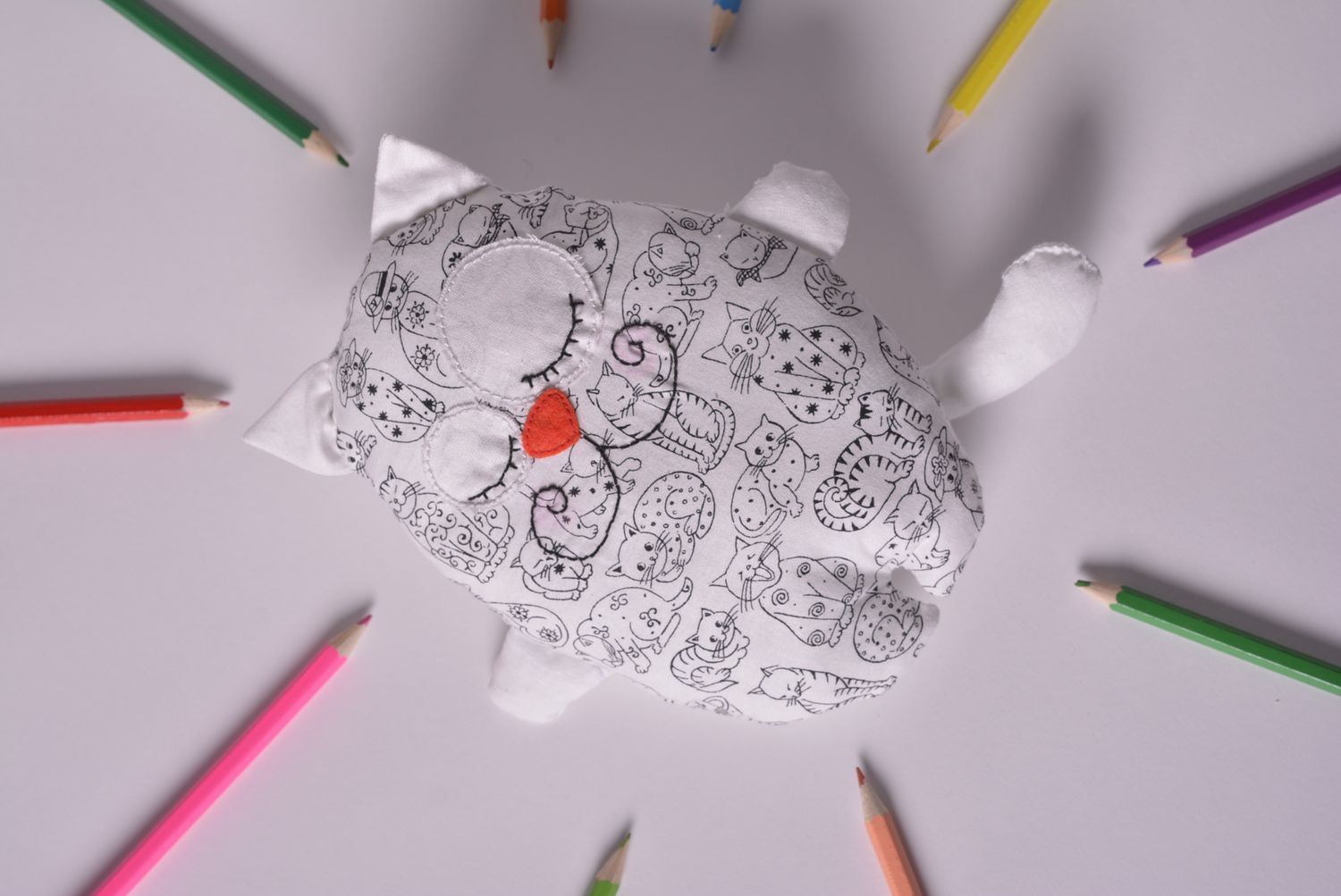 Handmade toy for baby unusual soft toy for kids gift ideas fabric toys photo 4