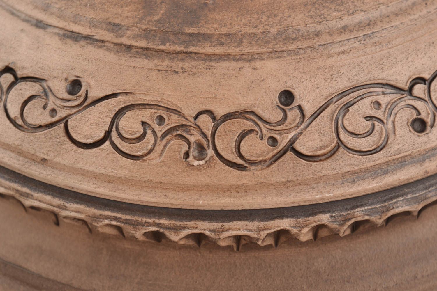Escudilla de arcilla artesanal original marrón pequeña vajilla para cocina 0.5 l foto 4
