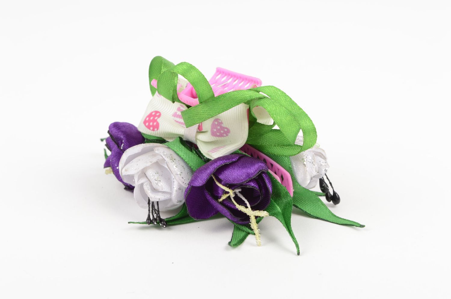 Handmade stylish flower accessory designer cute hair clip unusual hair clip photo 4