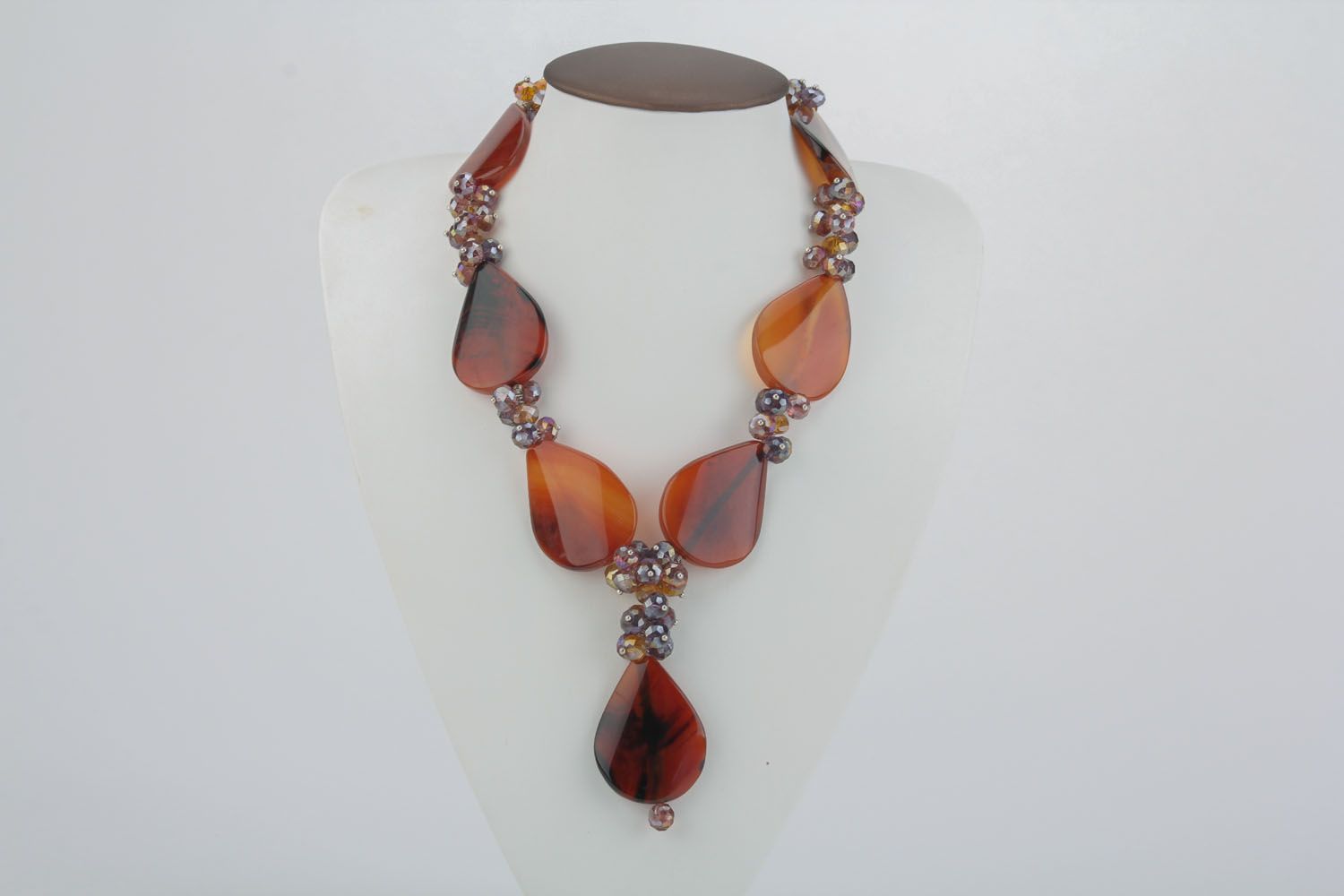 Unique necklace made of natural stone photo 3