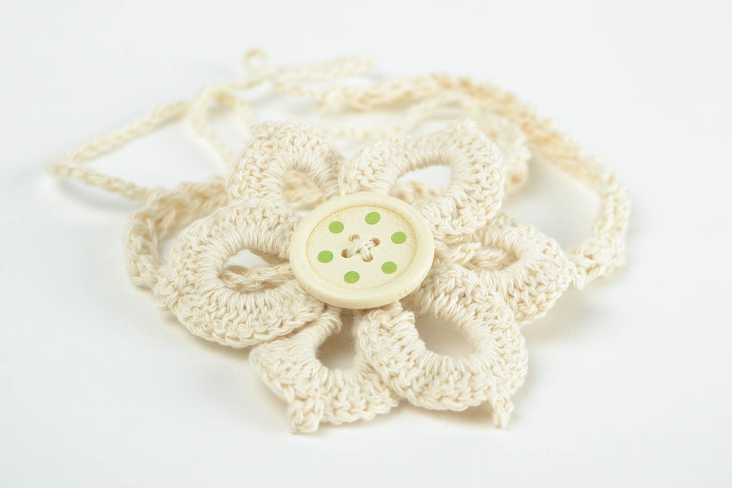 Handmade Haarband mit Blume Mädchen Haarschmuck Mode Accessoire aus Baumwolle foto 3