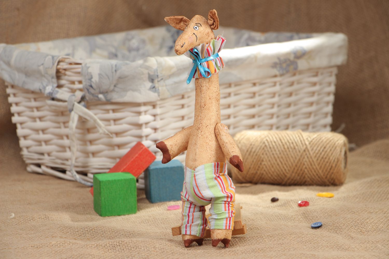 Мягкая тканевая игрушка для детей Жираф фото 5