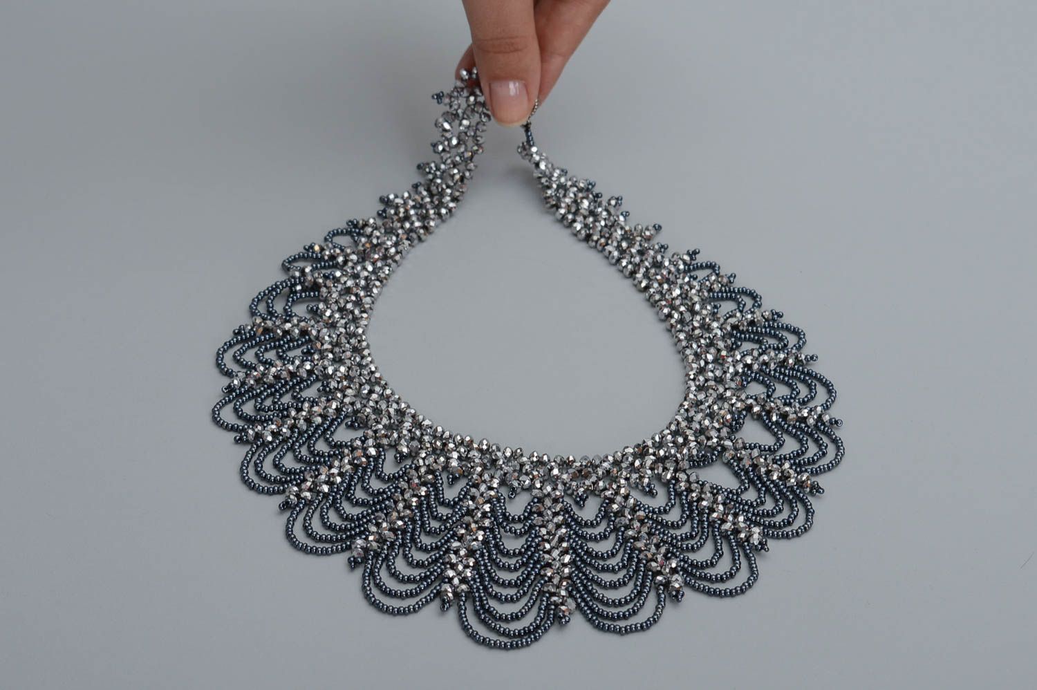 Collier perles de rocaille Bijou fait main Cléopâtre Accessoire pour femme photo 5