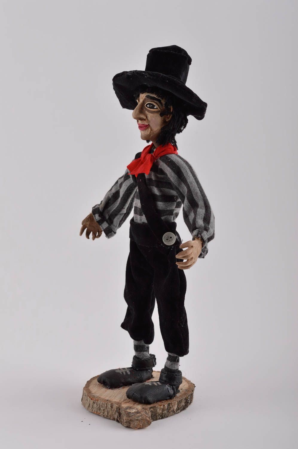 Кукла ручной работы авторская кукла для дома красивая керамическая кукла Клоун фото 5