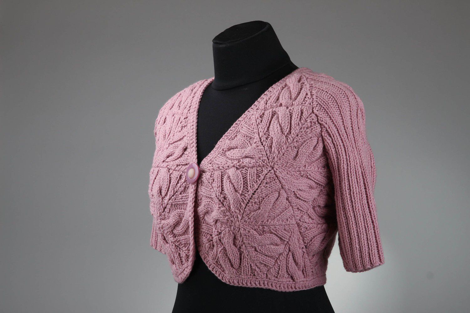 Pink knitted bolero photo 1
