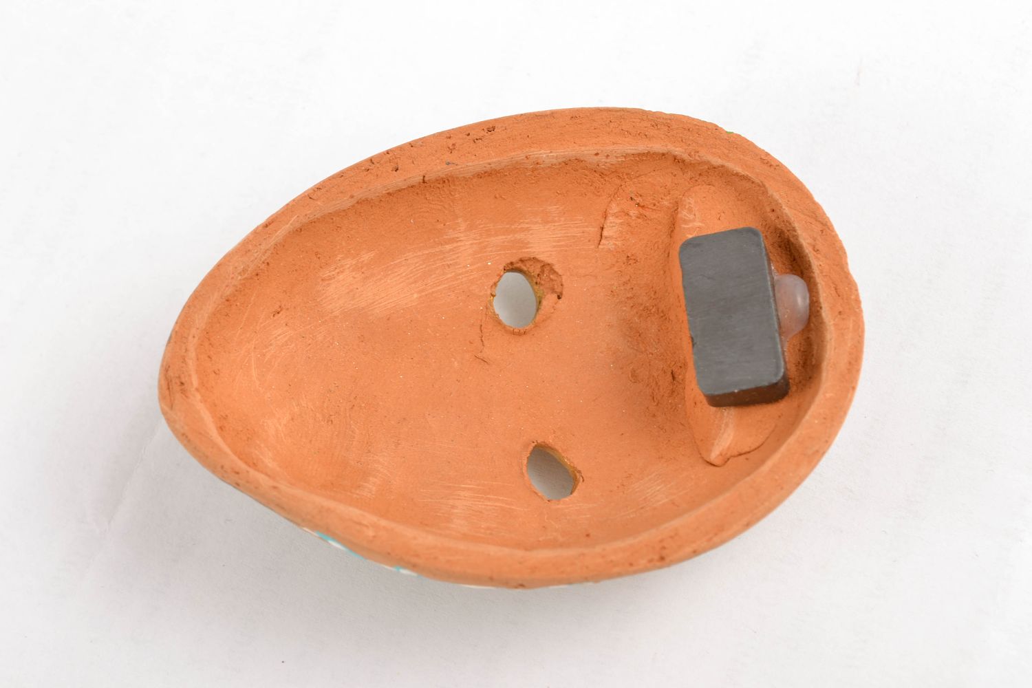 Сувенирная маска с магнитом глиняная  фото 5