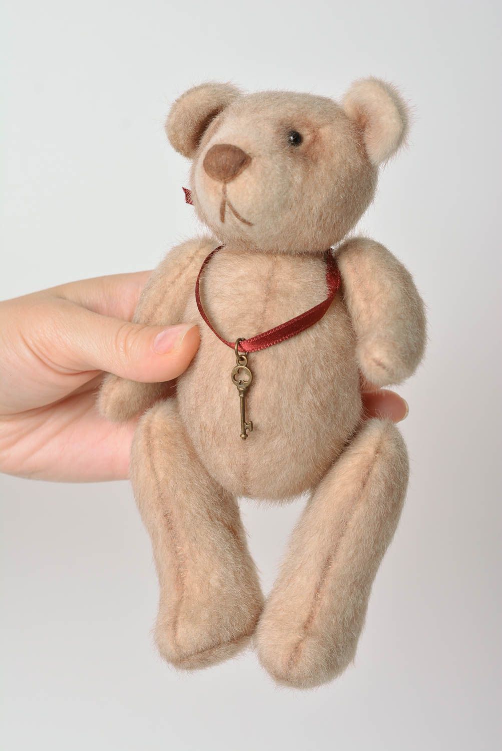 Игрушка ручной работы игрушка мишка интересный подарок для ребенка красивая фото 3