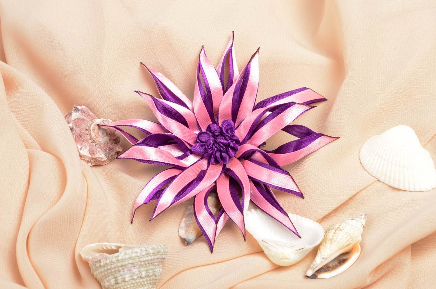 Handmade Haarspange Blume Damen Modeschmuck Accessoire für Haare schön foto 1