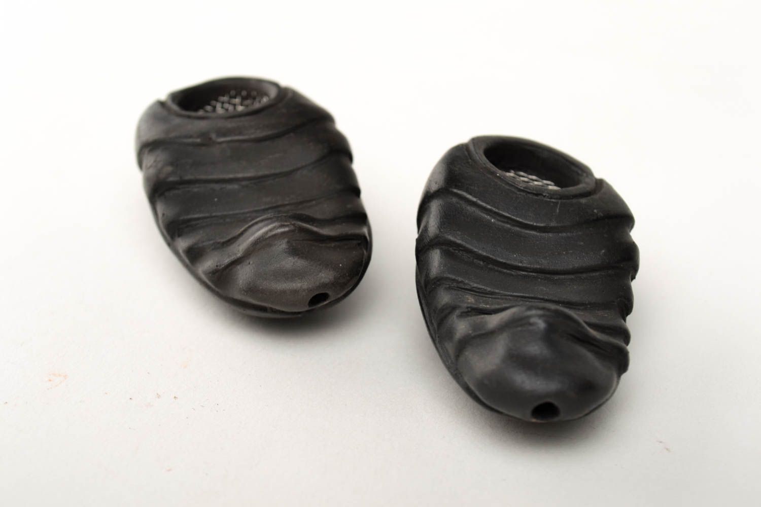 Kleine Tabakpfeifen handgefertigt Keramik Handarbeit Geschenk für Männer 2 Stück foto 4