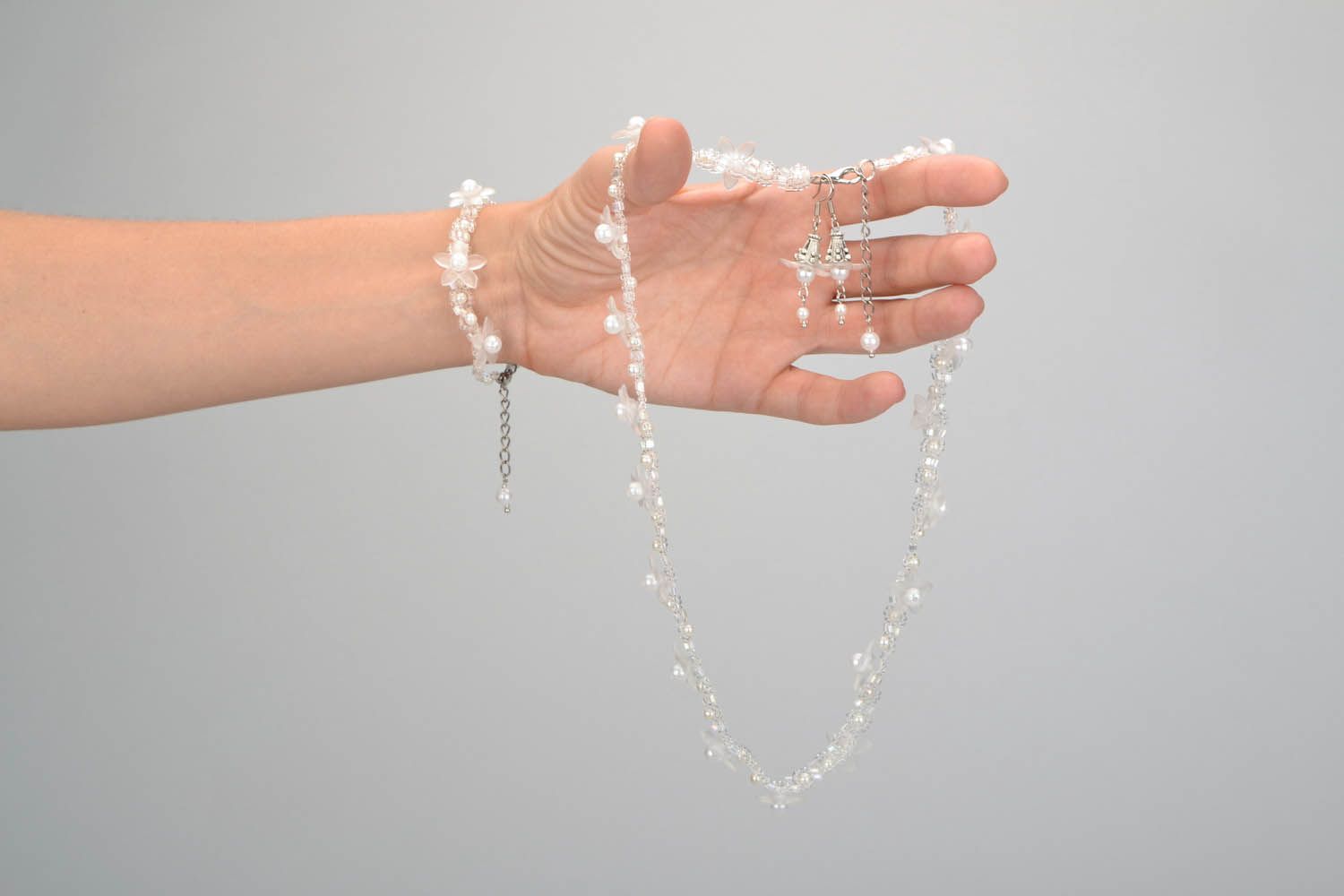 Set de bijoux de perles de verre fait main photo 2