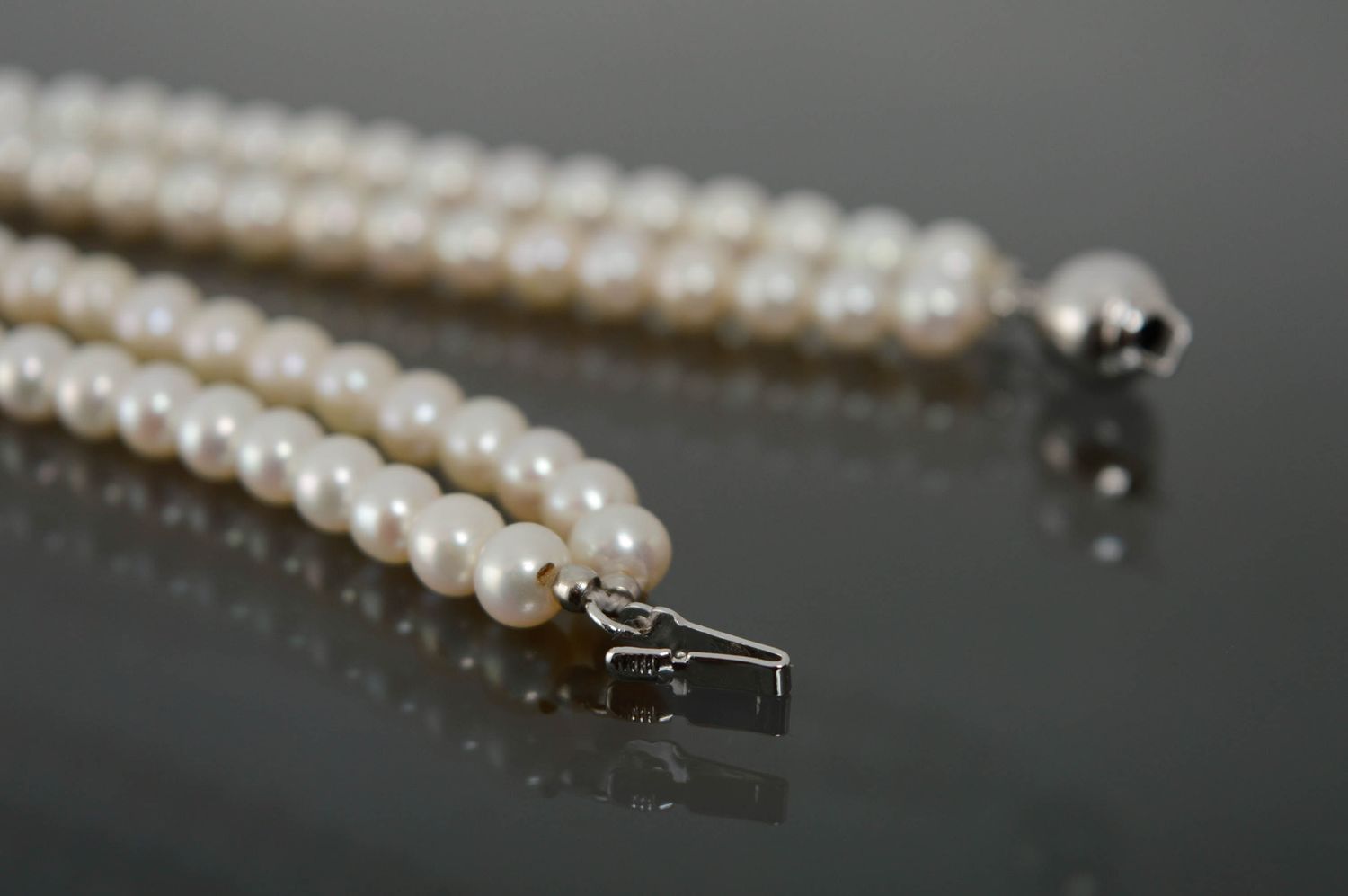 Bracelet en perles à deux tours fait main photo 5