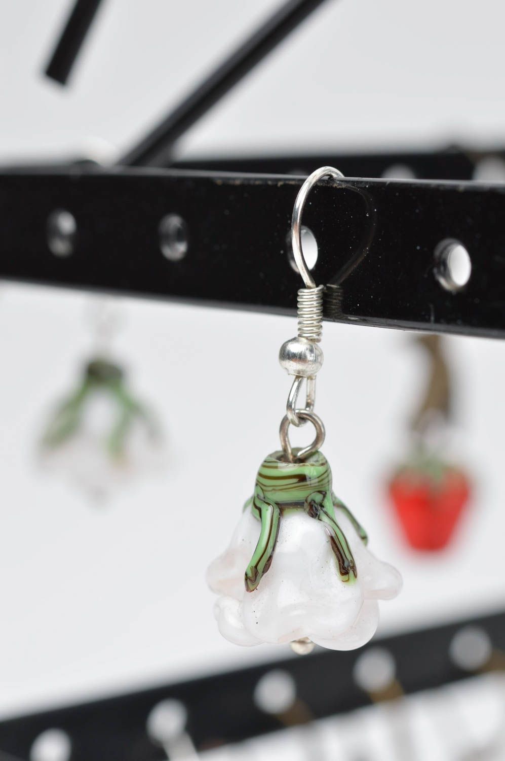 Beautiful handmade glass earrings lampwork earrings design fashion trends photo 1