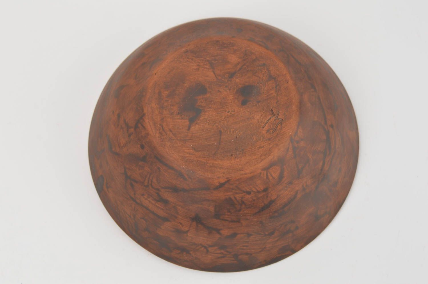 Ensaladera de cerámica marrón hecha a mano menaje del hogar regalo original foto 3