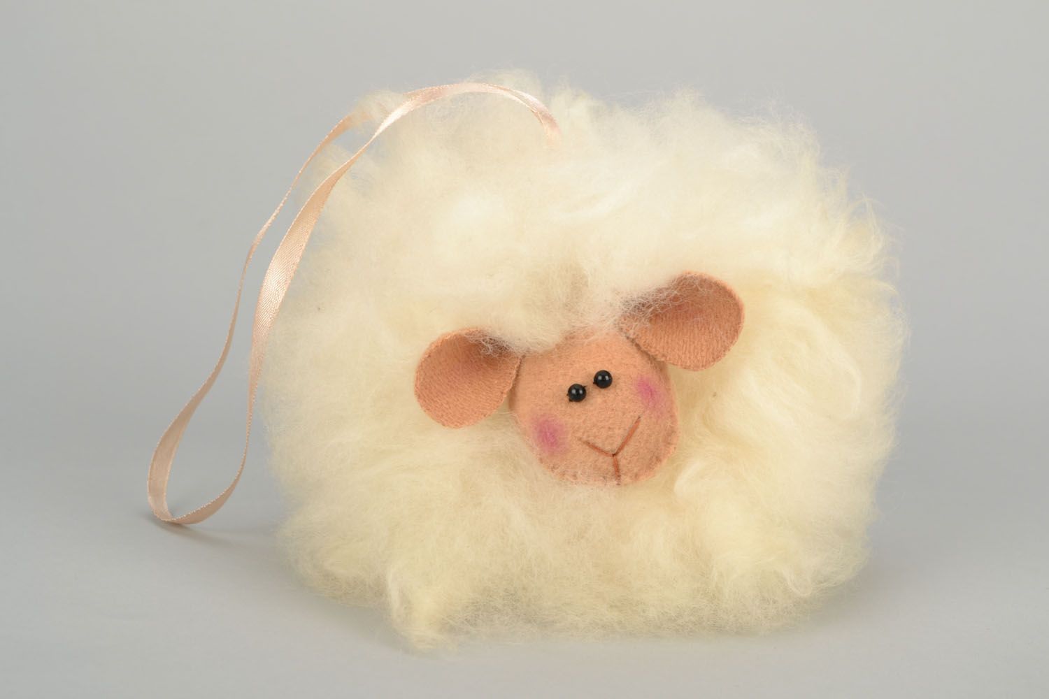 Unusual soft toy Fluffy Sheep photo 5