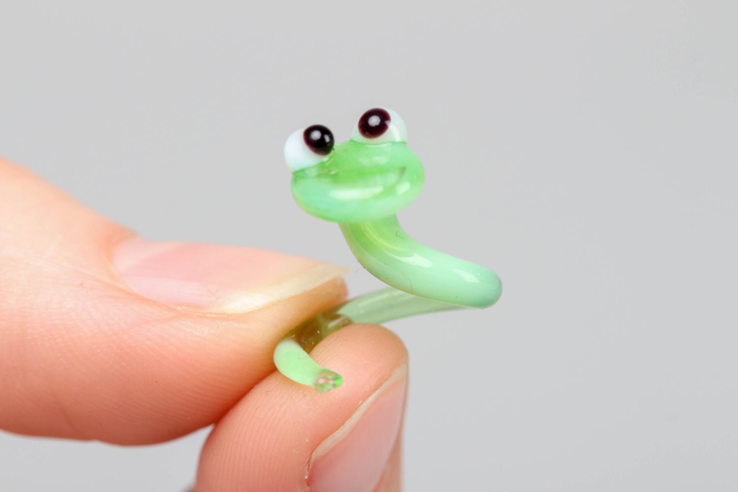 Miniature glass statuette of snake photo 3