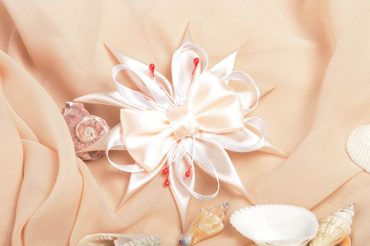 Handmade hair accessory flower hair clip for girls handmade gift ideas photo 1