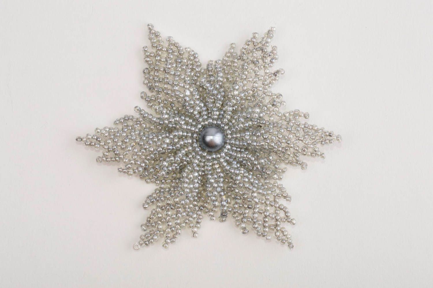 Flower brooch handmade seed bead brooch fashion bijouterie vintage brooches photo 2