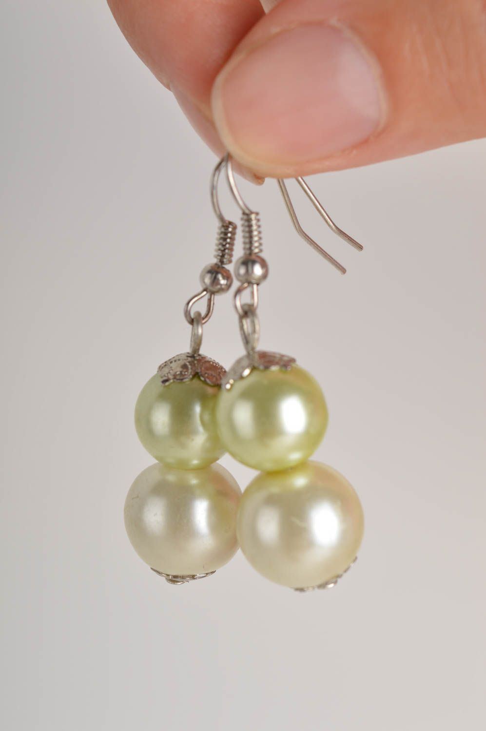 Handmade trendy cute earrings elegant feminine earrings small jewelry gift photo 5
