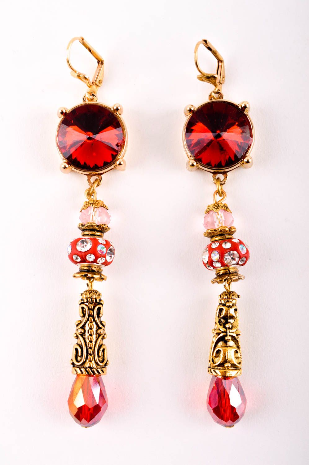 Handmade schöne Ohrringe Modeschmuck Ohrhänger Ohrringe für Damen stilvoll foto 3
