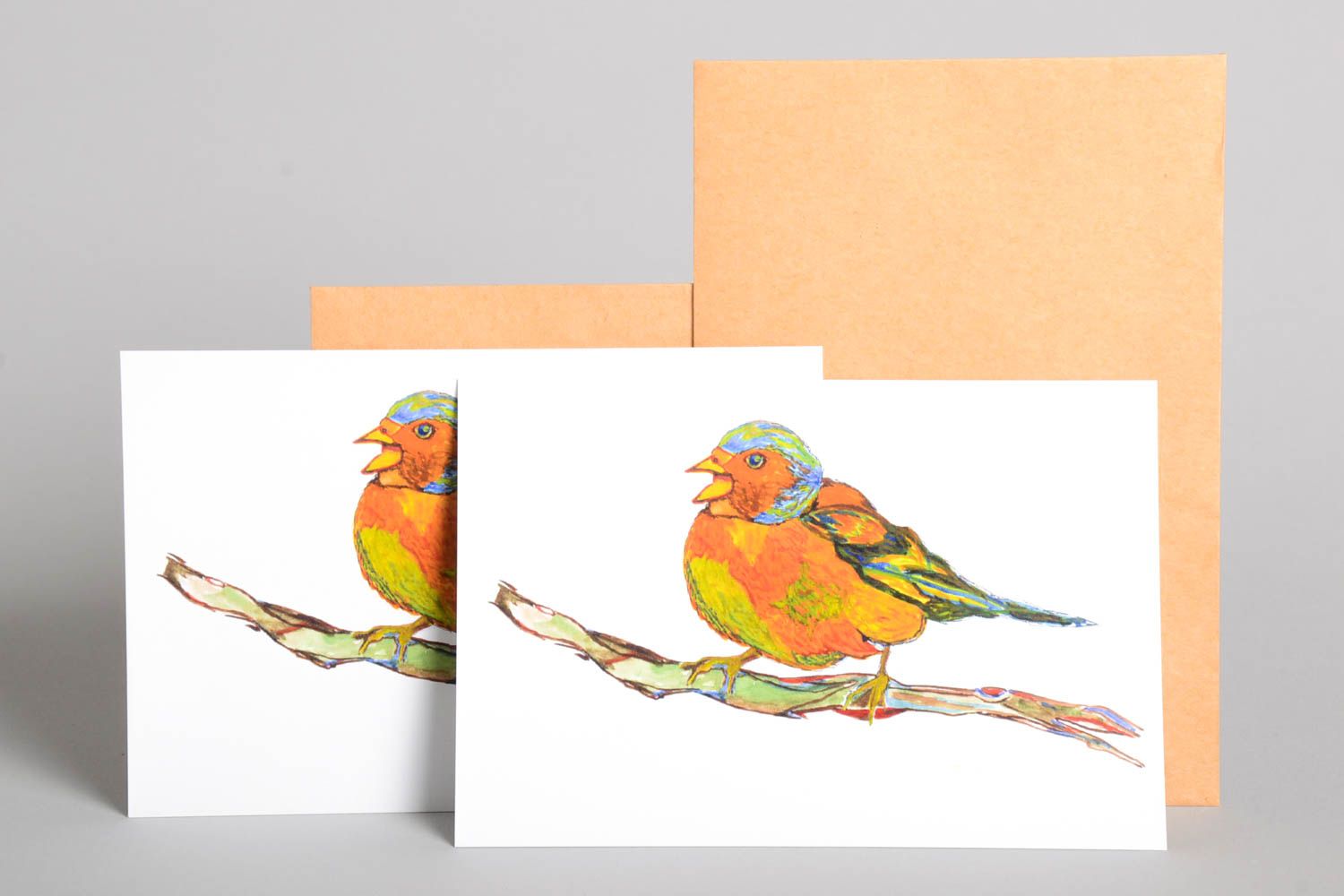 Handmade greeting card gift ideas unusual card for signature set of 2 items photo 2