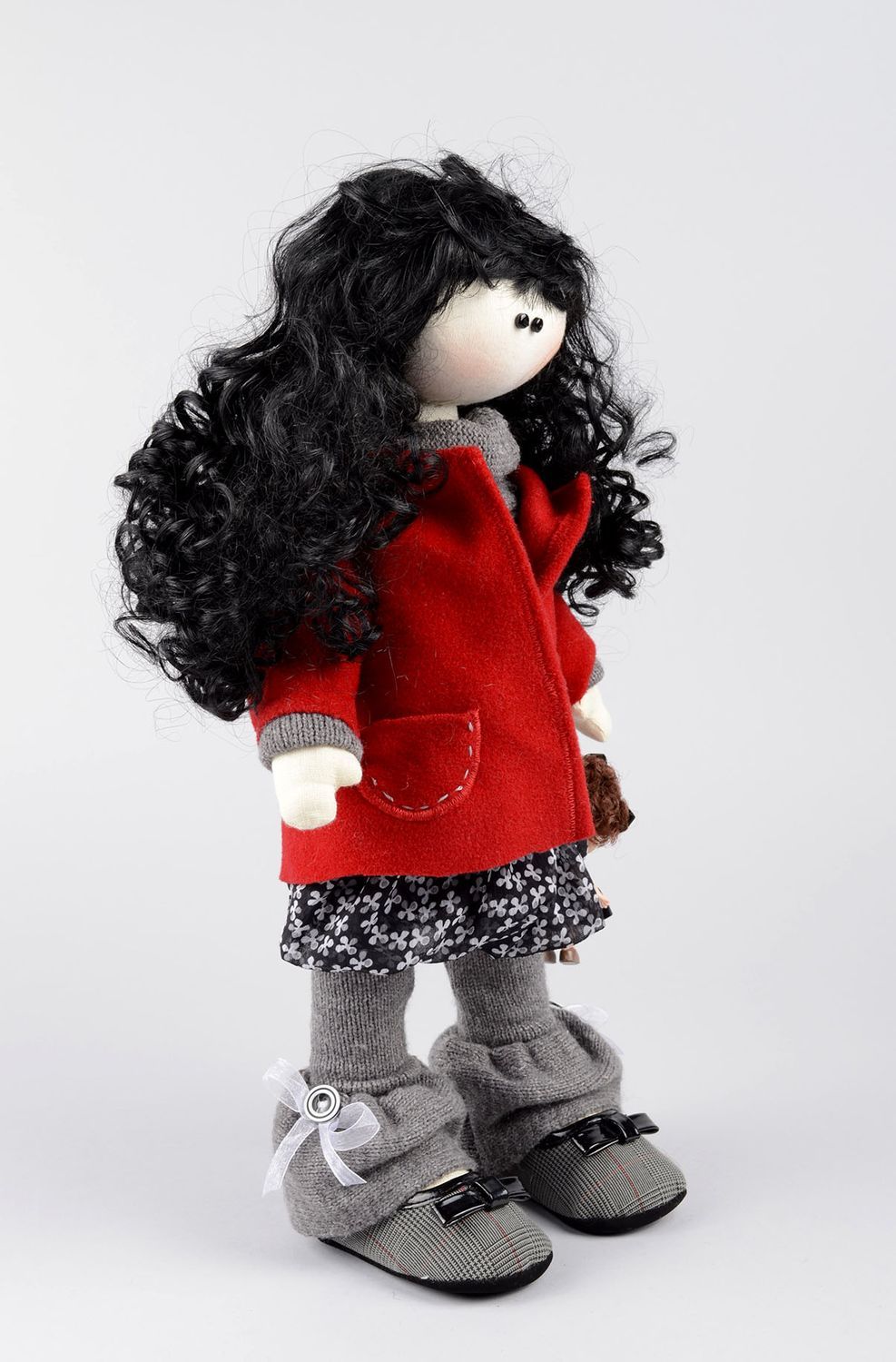 Художественная кукла ручной работы текстильная кукла игрушка для девочек фото 3