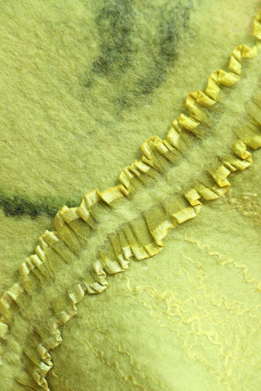 Grüner Schal aus Alpakawolle foto 4