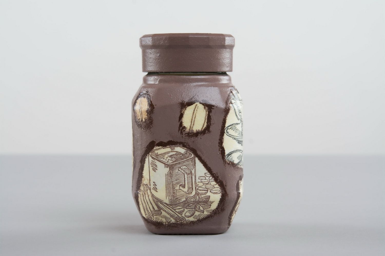 5 oz decorative glass coffee jar with lid 0,4 lb photo 3