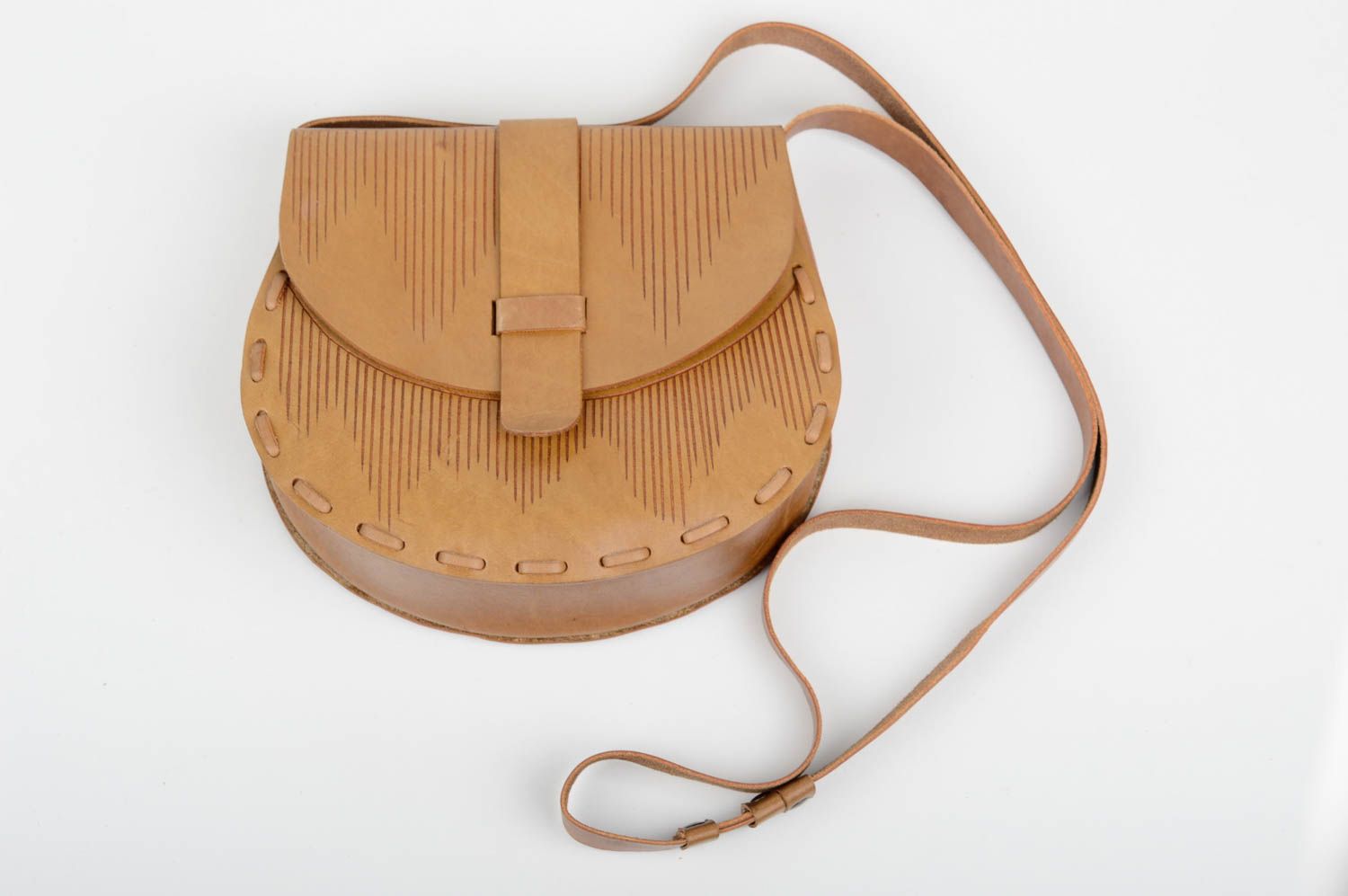 Сумка ручной работы сумка через плечо коричневая сумка из кожи в стиле бохо фото 4
