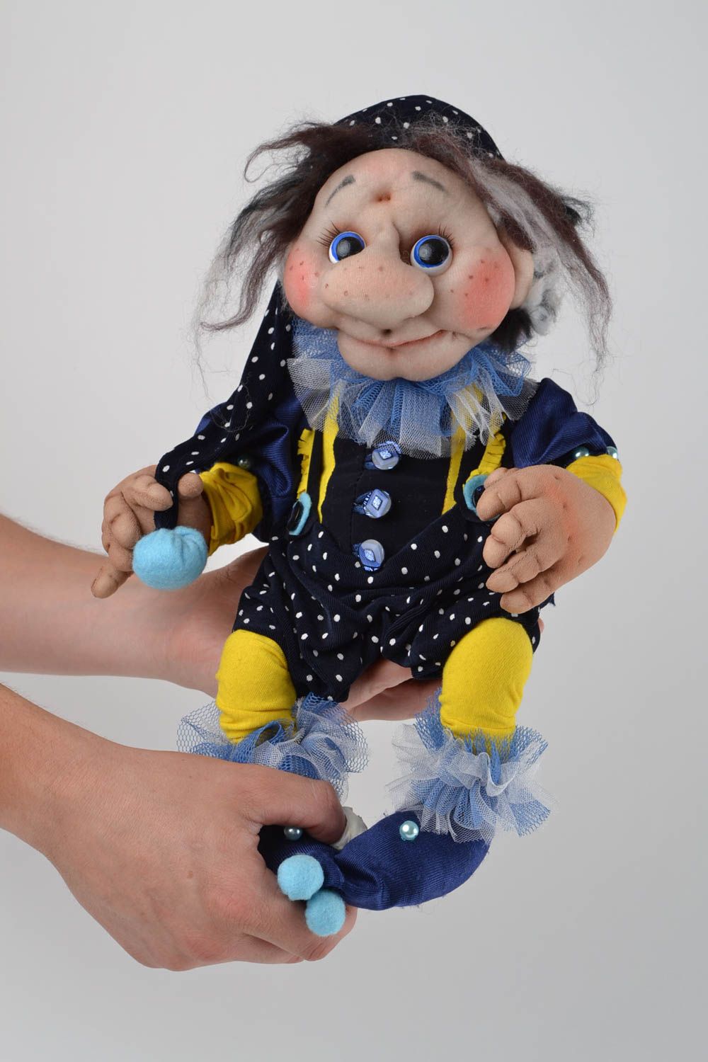 Handmade soft toy fabric gnome doll present for children designer interior ideas photo 2