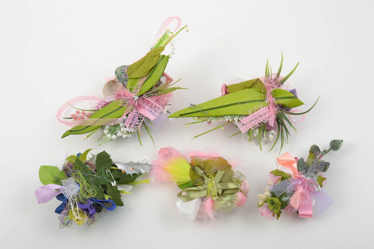 Botonier para novio artesanal accesorios de boda flores artificiales originales foto 2