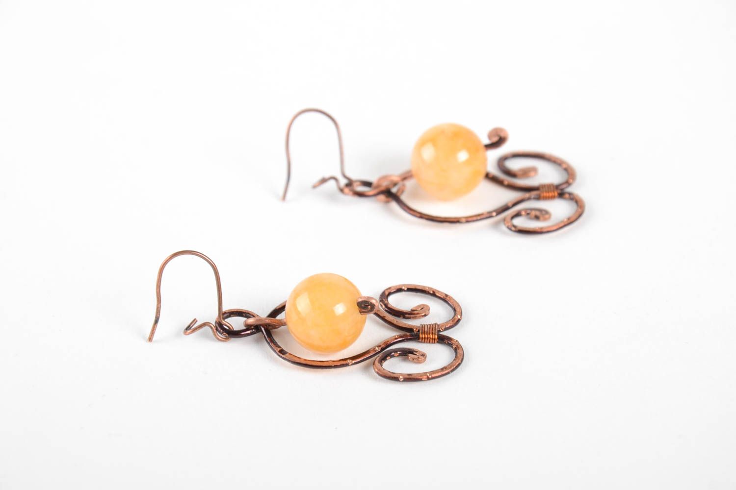 Handmade copper earrings designer long earrings long beautiful earrings photo 4