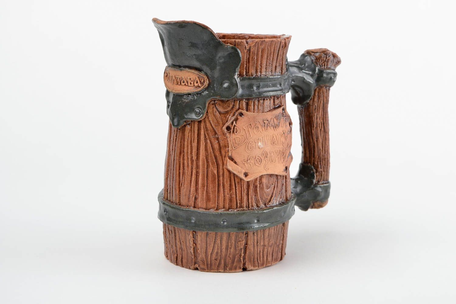 Keramik Karaffe handmade Wasser Krug Küchen Zubehör 1 l schön originell  foto 3