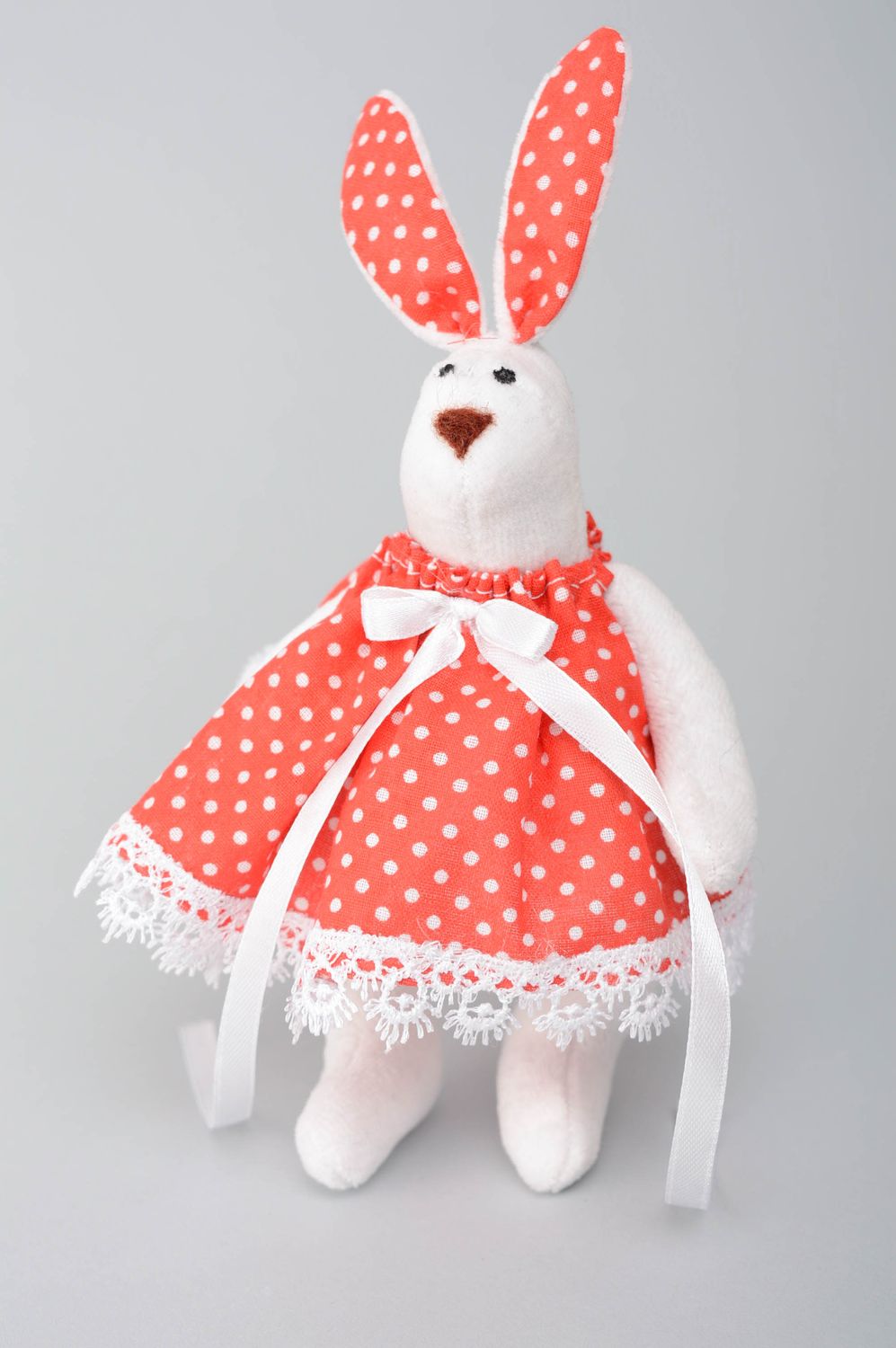 Handmade designer soft toy Rabbit in Dress photo 1
