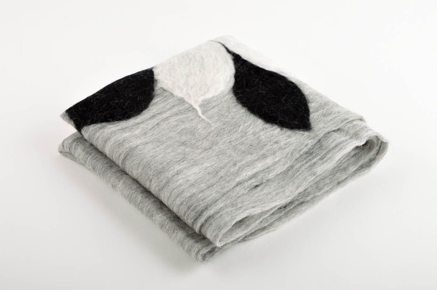 Beautiful handmade felted wool scraf wool shawl warm fashion outfit gift ideas photo 4