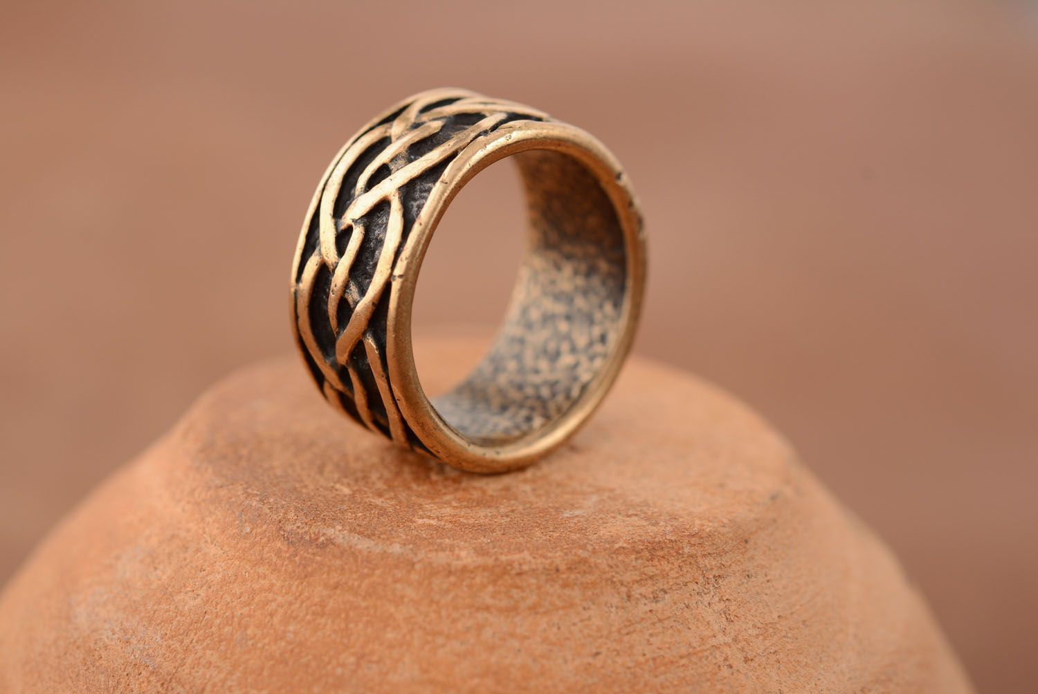 Keltischer Ring Schmuck aus Bronze foto 1