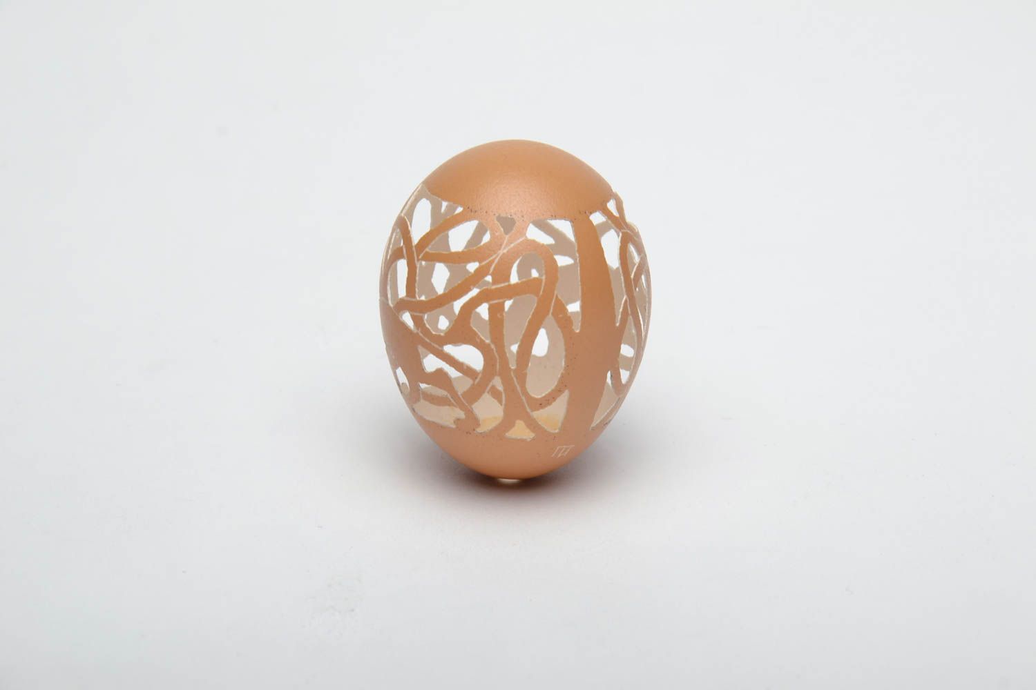 Handmade carved egg for decor photo 4