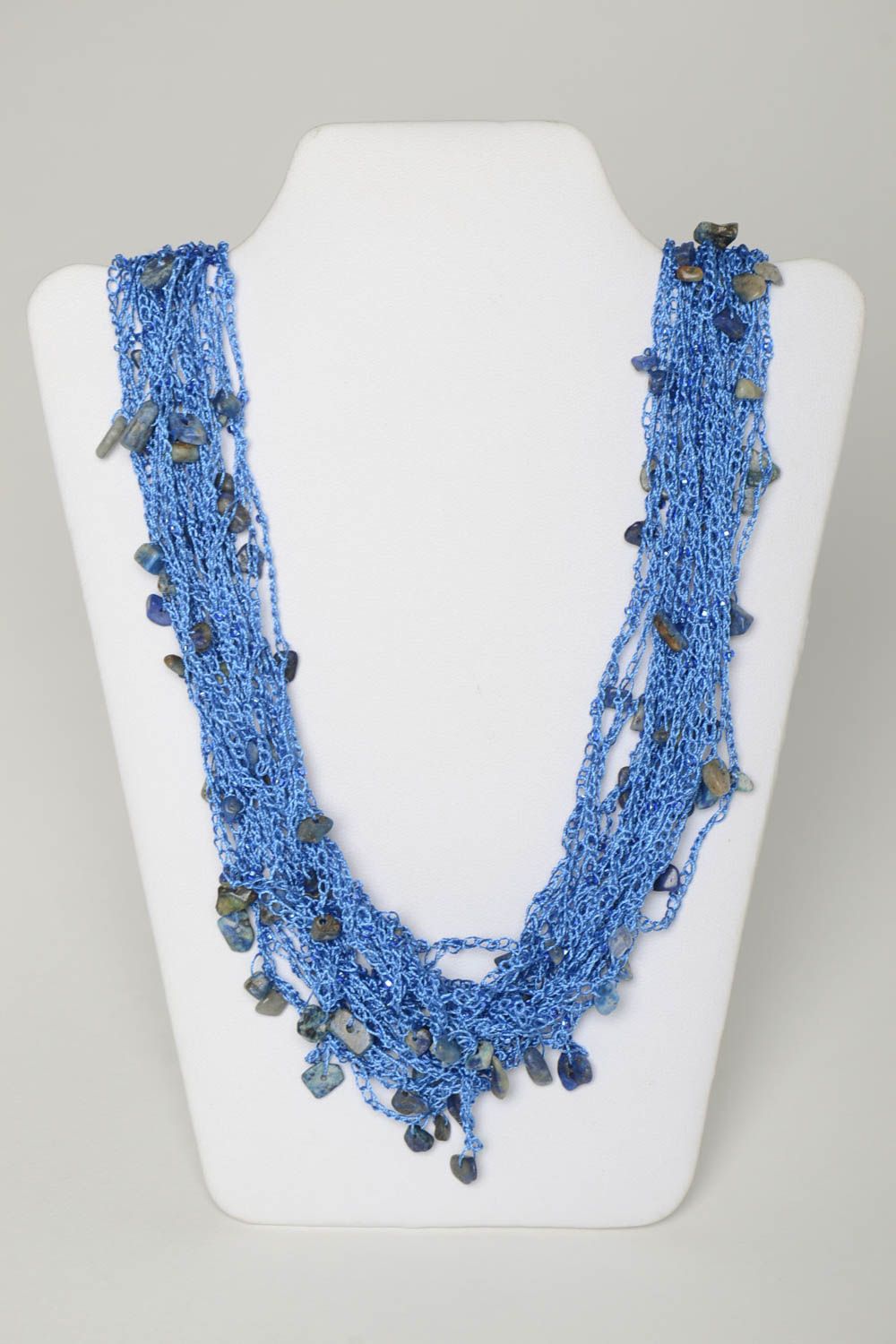Stylish handmade crochet necklace textile jewelry designs crochet ideas photo 2