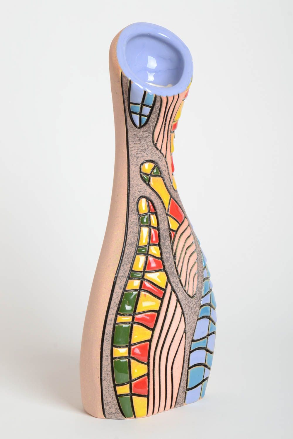 Deko Vase handgemachte Keramik Haus Dekoration Geschenk für Frauen Ethno Stil foto 2