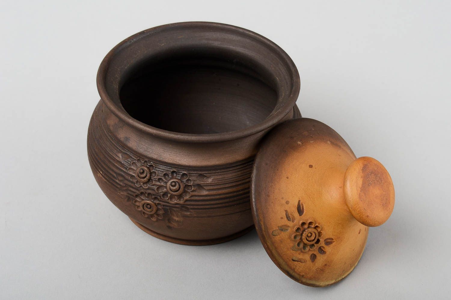Handgefertigt Topf aus Ton Deko für Küche Keramik Geschirr umweltfreundlich foto 2