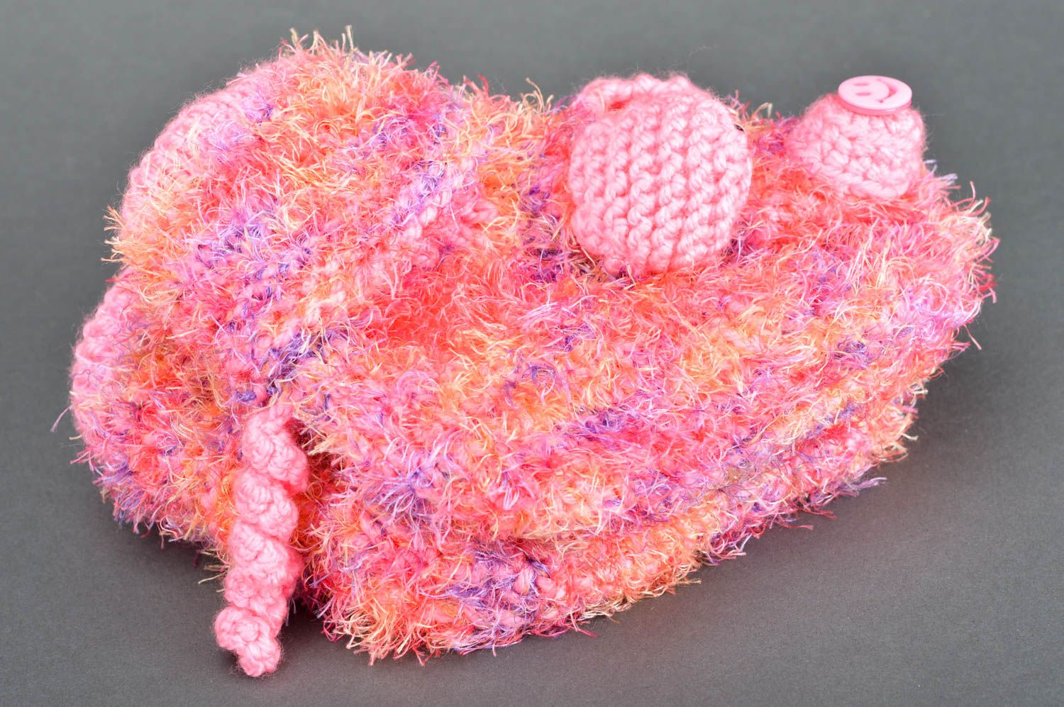 Handmade gehäkelte Schuhe Accessoire für Kinder rosa schöne Kinderschuhe foto 5