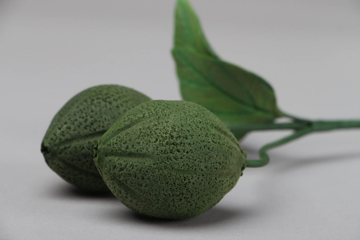 Branche décorative de lime en pâte polymère photo 2