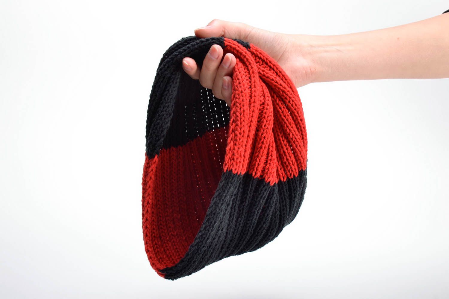 Écharpe snood tricotée faite main photo 5