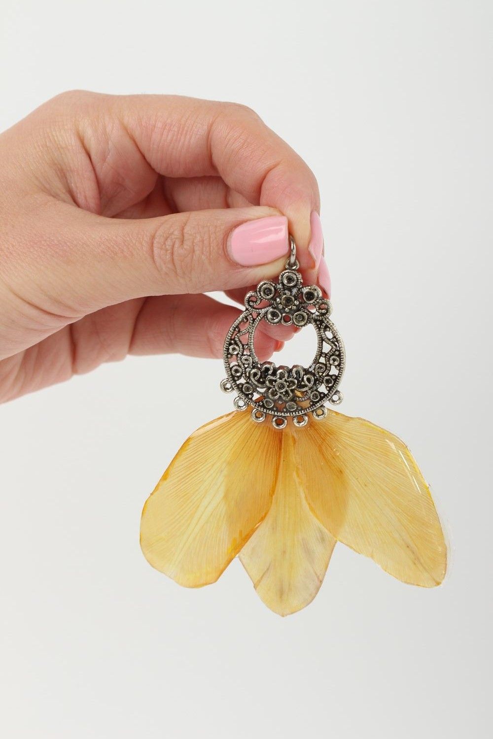 Handmade pendant unusual pendant designer accessory gift ideas epoxy jewelry photo 6